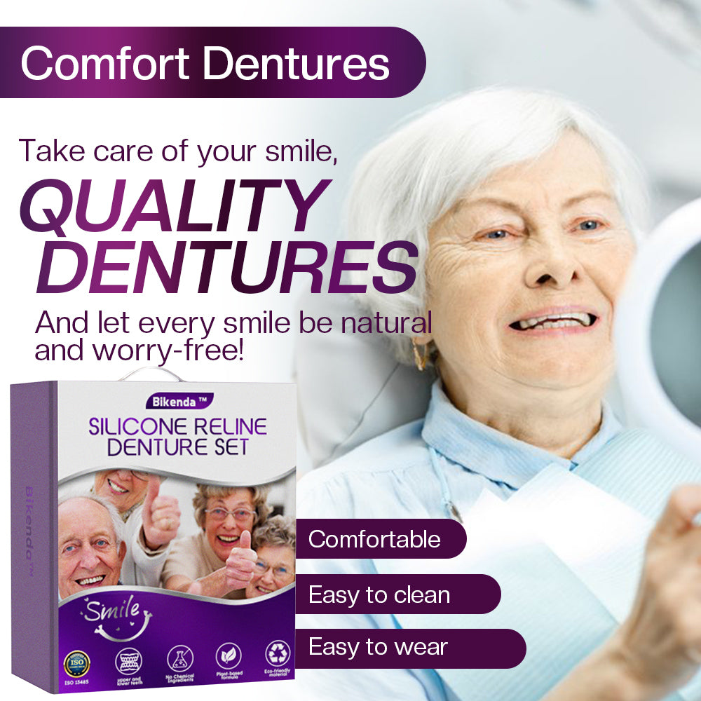 ✅Official Store | Bikenda™ Silicone Reline Denture Set 🧑🏼⚕️British Dental Association (BDA) Recommendation