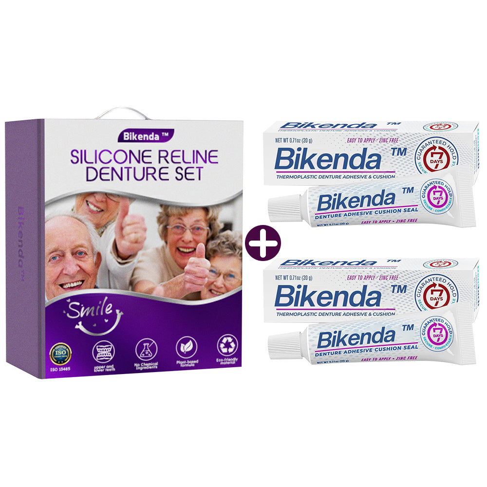 ✅Official Store | Bikenda™ Silicone Reline Denture Set 🧑🏼⚕️British Dental Association (BDA) Recommendation