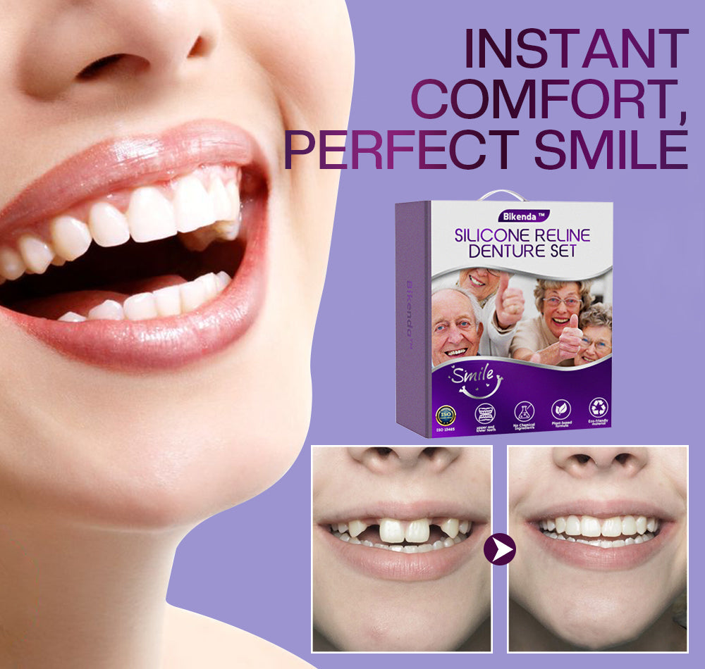 ✅Official Store | Bikenda™ Silicone Reline Denture Set 🧑🏼⚕️British Dental Association (BDA) Recommendation