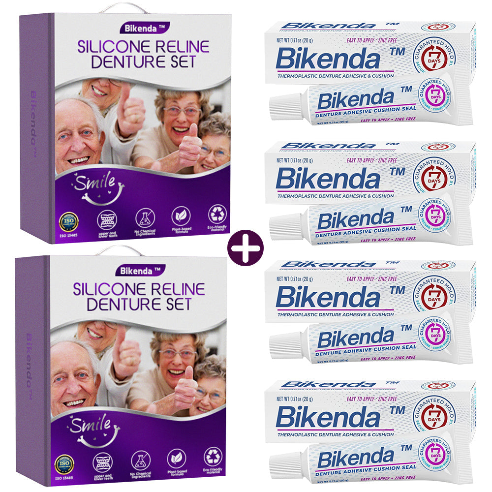 ✅Official Store | Bikenda™ Silicone Reline Denture Set 🧑🏼⚕️British Dental Association (BDA) Recommendation