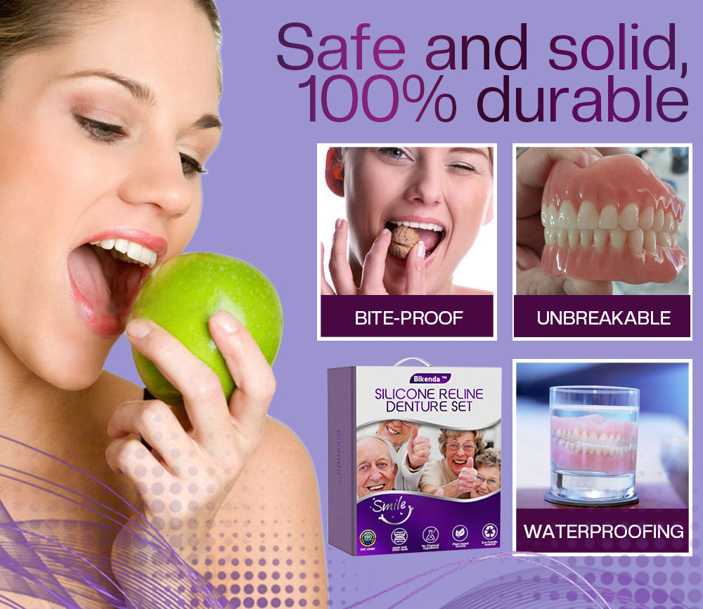 ✅Official Store | Bikenda™ Silicone Reline Denture Set 🧑🏼⚕️British Dental Association (BDA) Recommendation