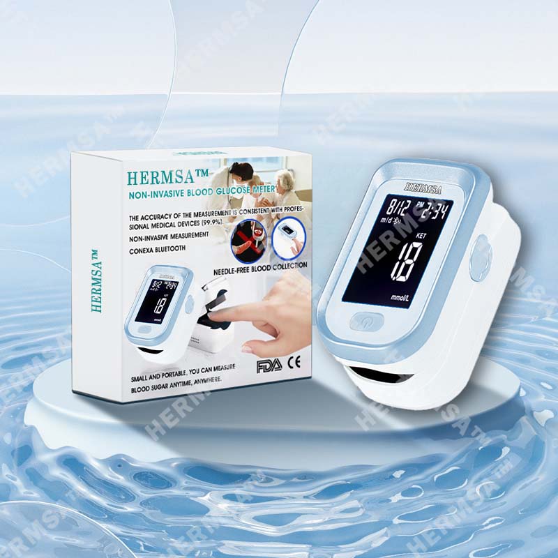 Latest Science✨ Hermsa™ Precision Noninvasive Bluetooth Blood Glucose and Ketone Testing Medical Device + Exclusive Gift [99.9% Accuracy] ⚕️