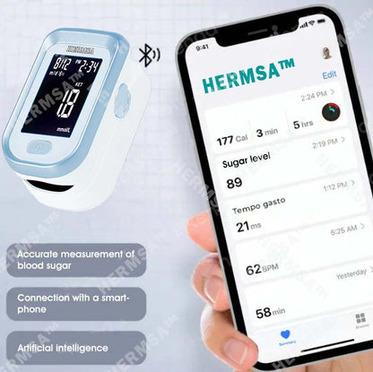 Latest Science✨ Hermsa™ Precision Noninvasive Bluetooth Blood Glucose and Ketone Testing Medical Device + Exclusive Gift [99.9% Accuracy] ⚕️